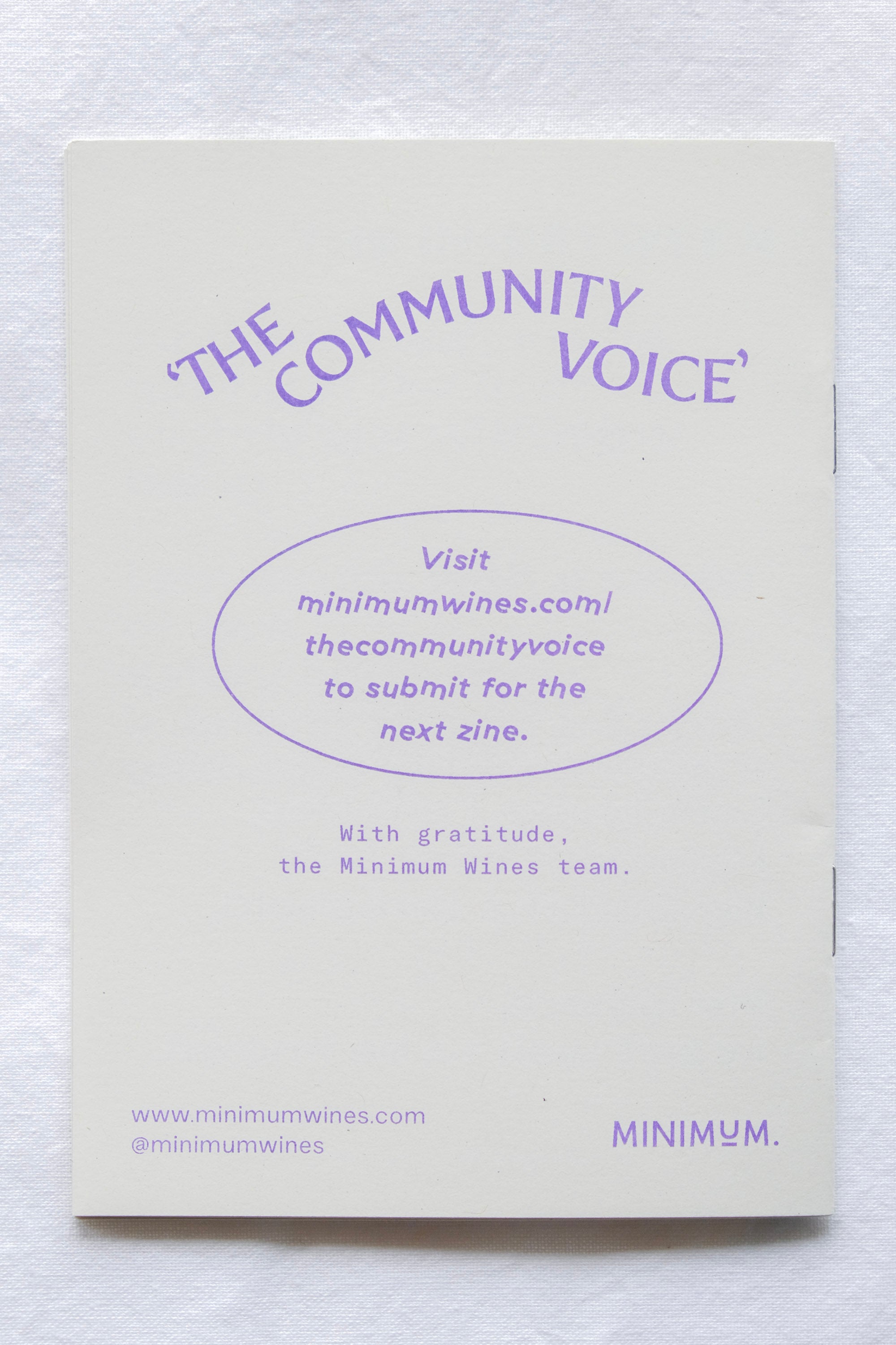 The Minimum Zine Issue #11.