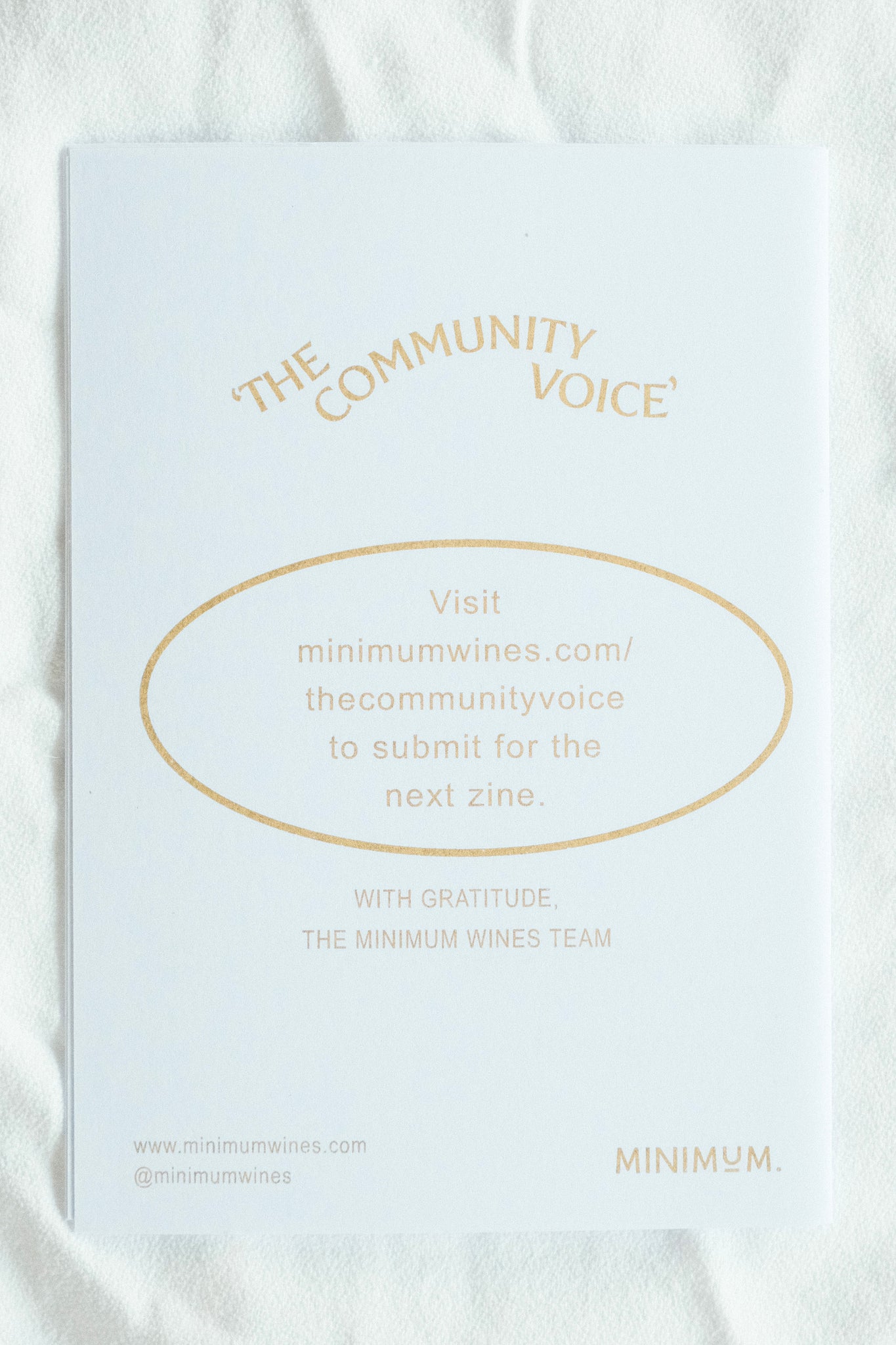 The Minimum Zine Issue #12.