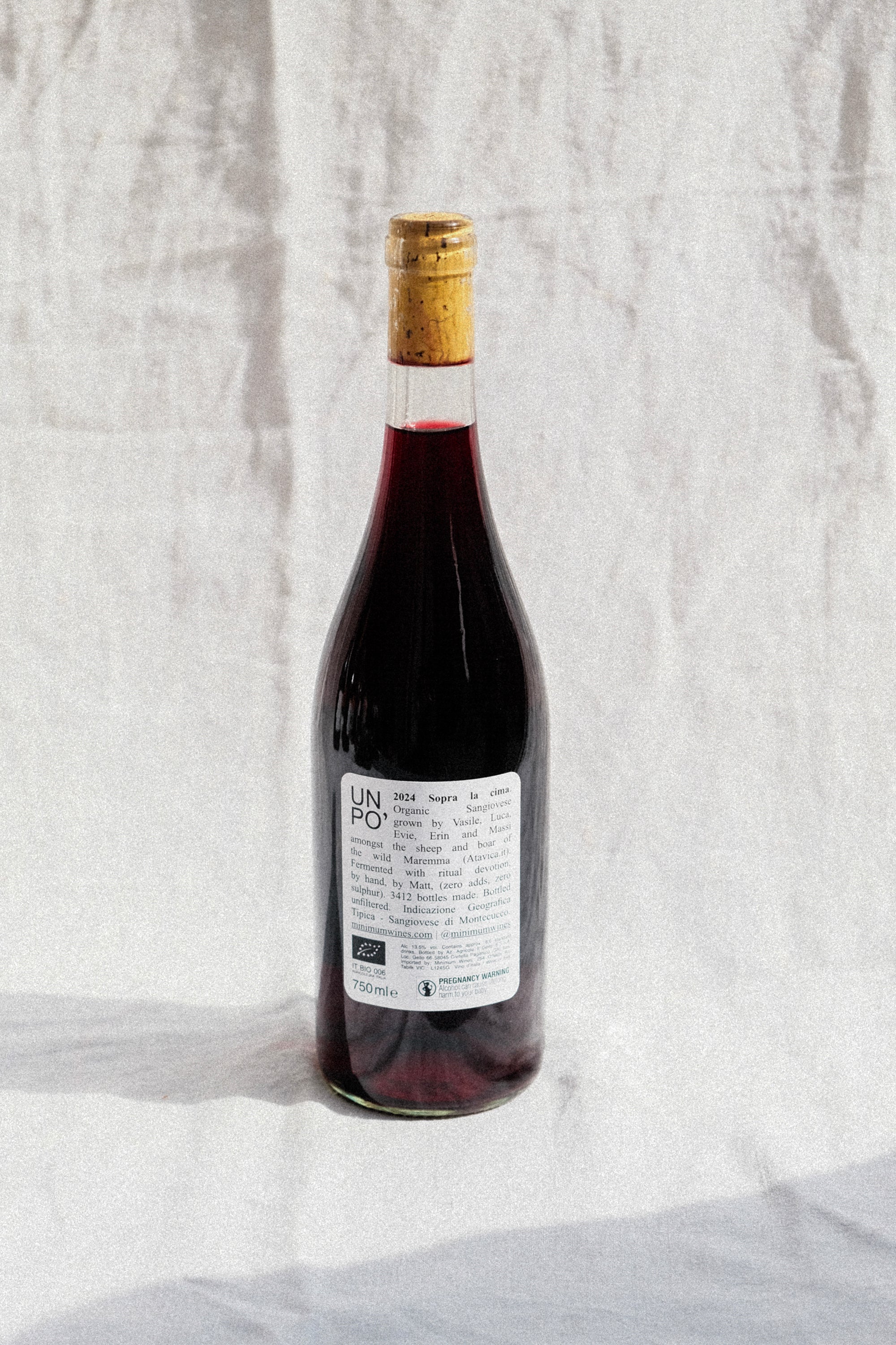 2024 UN PO 'Sopra la cima' Sangiovese.