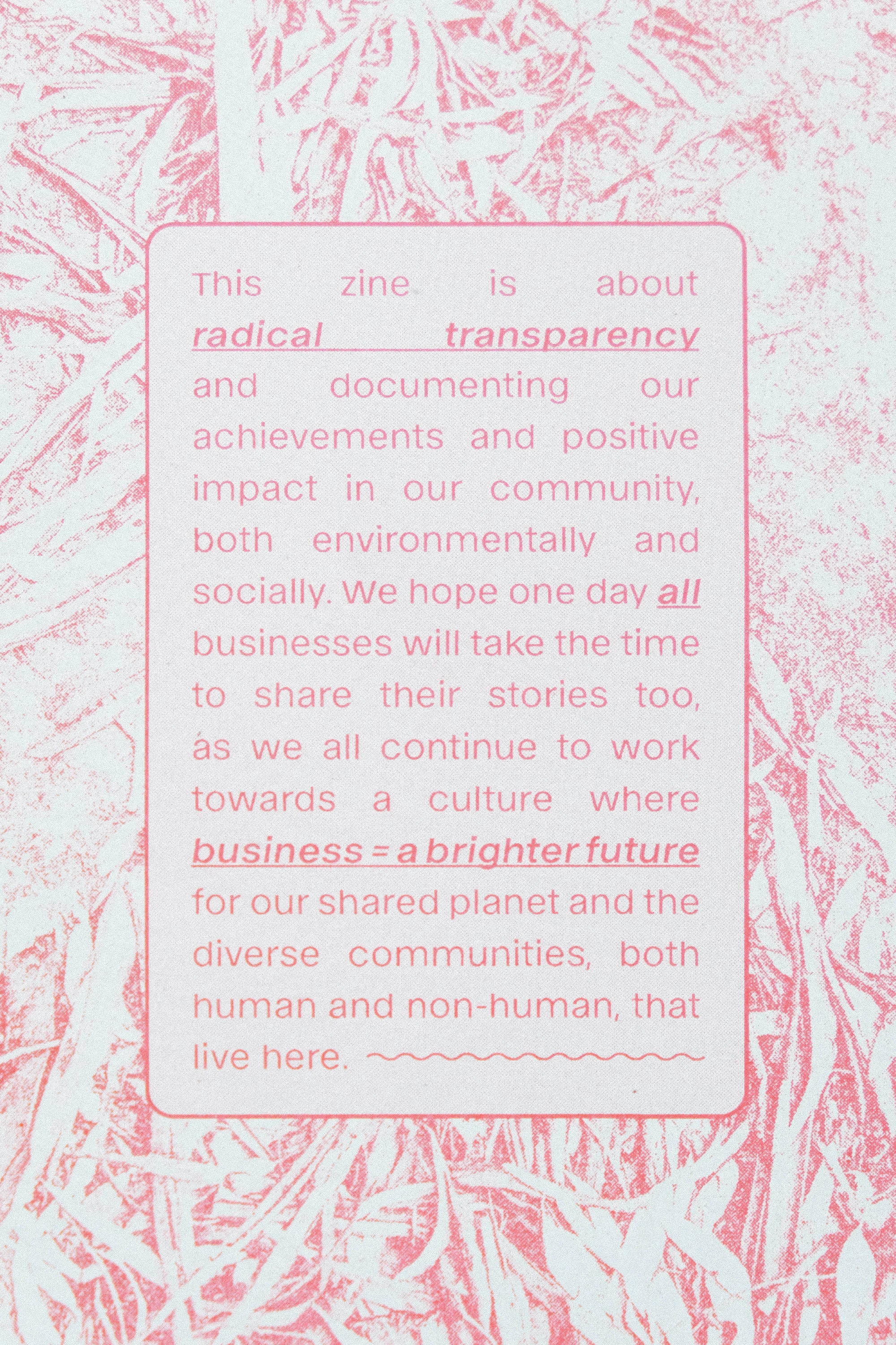 The Minimum Zine 2022 Impact Issue.