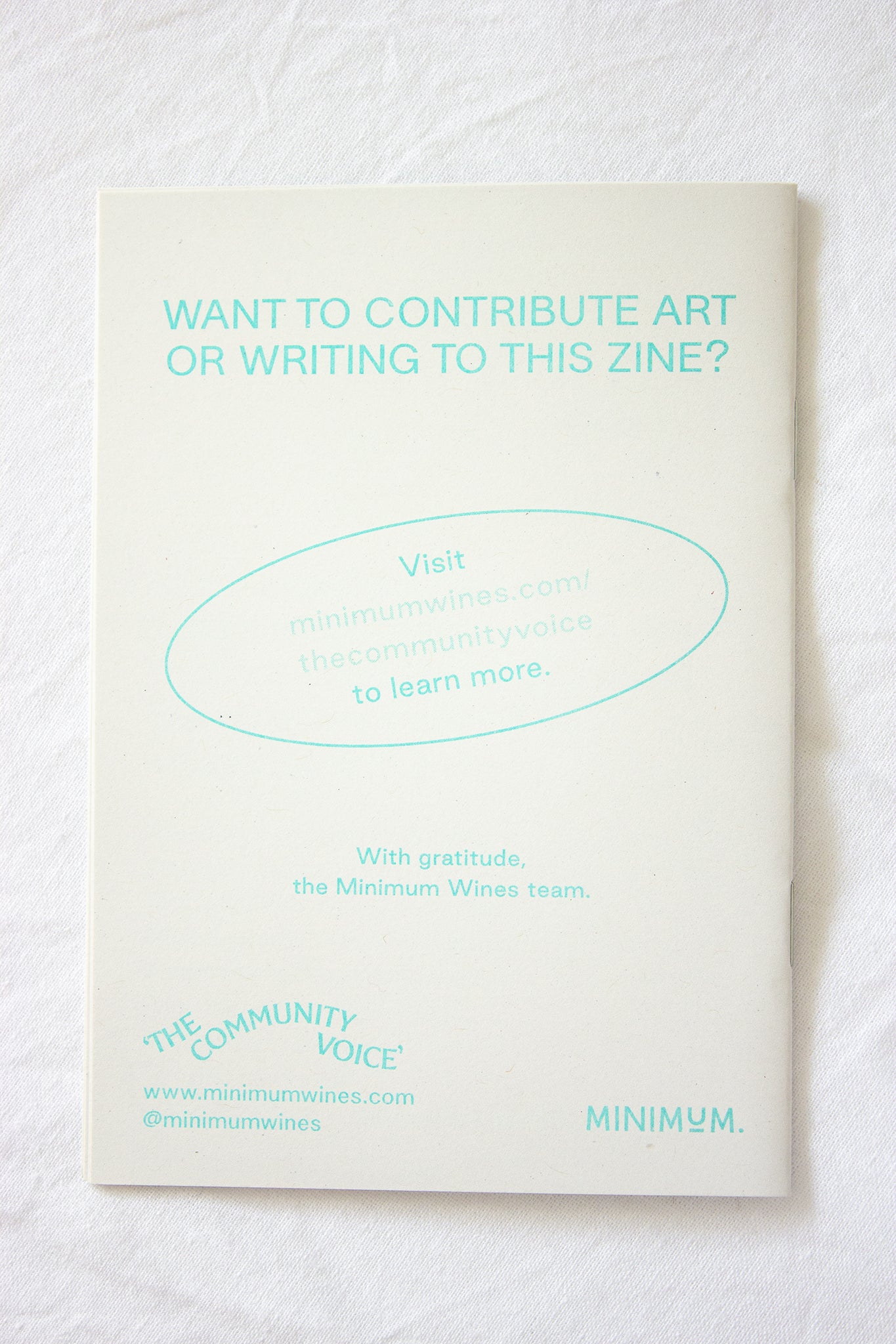 The Minimum Zine Issue #9.