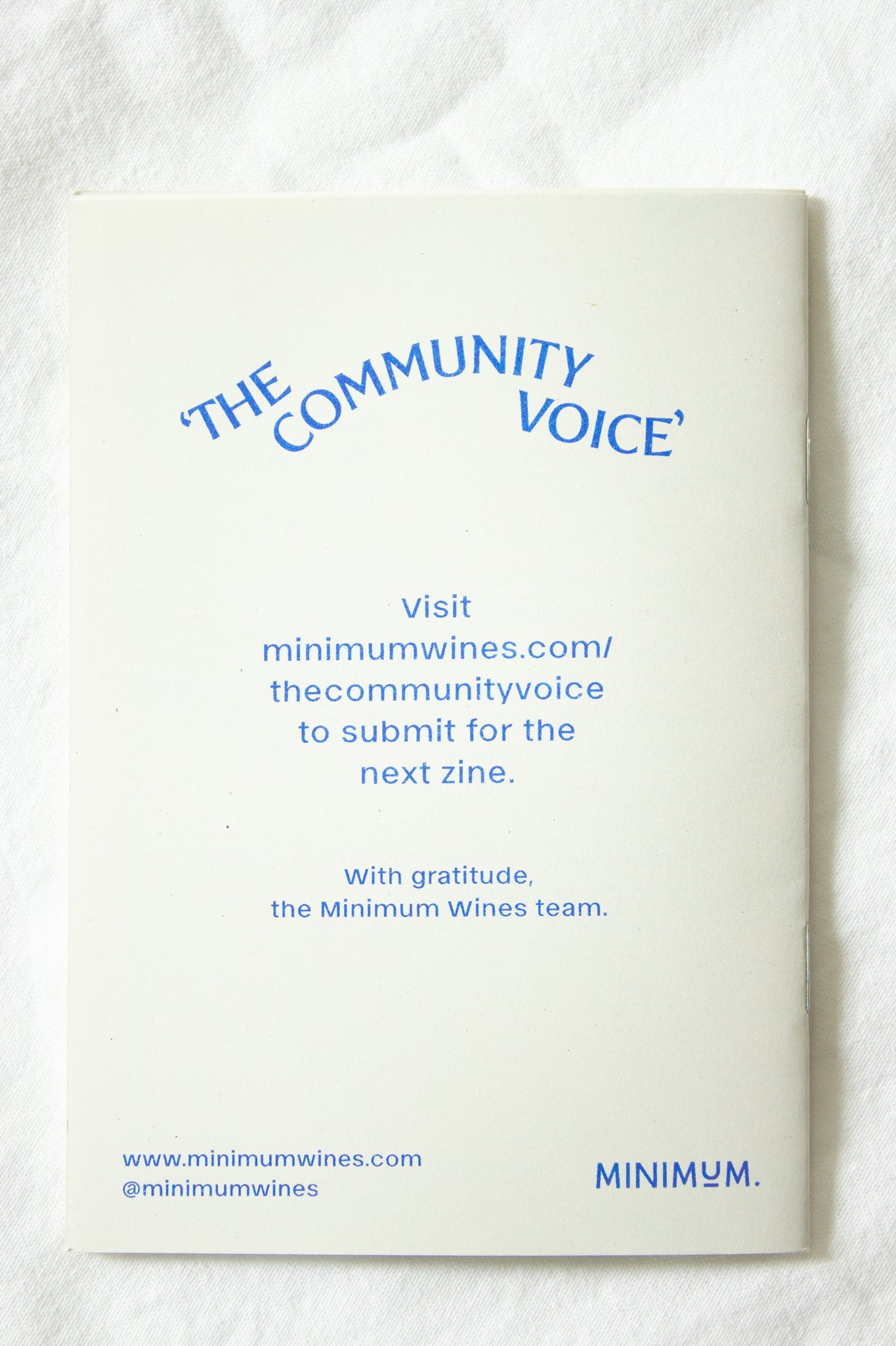 The Minimum Zine Issue #10.